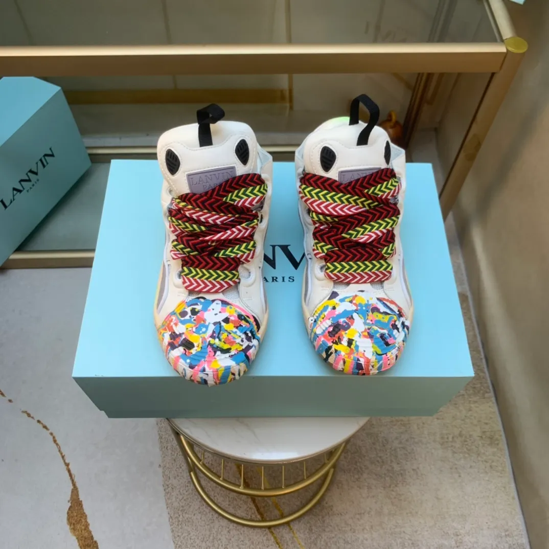 💰600. Lanvin LANVIN. 22 colors: nubuck fabric, breathable mesh, cowhide feet! Same style for men and women: sizes 35-46! High and low versions!